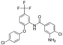 3-amino-4-chloro-2'-(4-chlorophenoxy)-5'-trifluoromethylbenzanilide 结构式