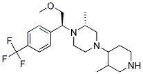 (S)-1-[(R)-2-METHOXY-1-(4-TRIFLUOROMETHYL-PHENYL)-ETHYL]-2-METHYL-4-(3-METHYL-PIPERIDIN-4-YL)-PIPERAZINE 结构式