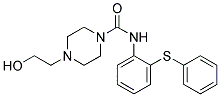 4-(2-Hydroxy-ethyl)-piperazine-1-carboxylic acid (2-phenylsulfanyl-phenyl)-amide 结构式