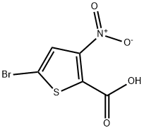 5-溴-3-硝基噻吩-2-羧酸 结构式