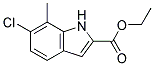 6-CHLORO-7-METHYL-1H-INDOLE-2-CARBOXYLIC ACID ETHYL ESTER 结构式