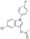 ACETIC ACID 5-CHLORO-1-(4-FLUORO-PHENYL)-1H-INDOL-3-YL ESTER 结构式