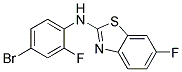N-(4-BROMO-2-FLUOROPHENYL)-6-FLUORO-1,3-BENZOTHIAZOL-2-AMINE 结构式