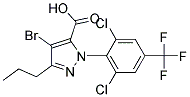 4-BROMO-1-[2,6-DICHLORO-4-(TRIFLUOROMETHYL)PHENYL]-3-PROPYL-1H-PYRAZOLE-5-CARBOXYLIC ACID 结构式