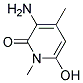 3-Amino-4-Methyl-6-Hydroxy-N-Methylpyridone-2 结构式
