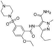 4-[2-ETHOXY-5-(4-METHYLPIPERAZINE-1-YL)SULFONYLBENZAMIDO]-1-METHYL-3-PROPYLPYRAZOLE-5-CARBOXAMIDE 结构式