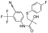 4-Cyano-3-Trifluoromethyl-N-(3-P-Fluorophenylthio-2-Hydroxy-2-Methylpropionyl)Aniline 结构式