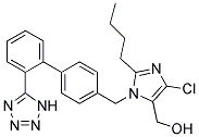 2-N-Butyl-4-Chloro-5-Hydroxymethyl-1-[[2'-(1H-Tetrazol-5-Yl) Biphenyl-4-Yl]Methyl]Imidazole 结构式