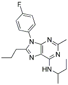 N-SEC-BUTYL-9-(4-FLUOROPHENYL)-2-METHYL-8-PROPYL-9H-PURIN-6-AMINE 结构式