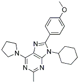 9-CYCLOHEXYL-8-(4-METHOXYPHENYL)-2-METHYL-6-(PYRROLIDIN-1-YL)-9H-PURINE 结构式