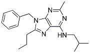 9-Benzyl-N-isobutyl-2-methyl-8-propyl-9H-purin-6-amine 结构式