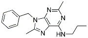 9-Benzyl-2,8-dimethyl-N-propyl-9H-purin-6-amine 结构式