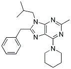 8-BENZYL-9-ISOBUTYL-2-METHYL-6-(PIPERIDIN-1-YL)-9H-PURINE 结构式
