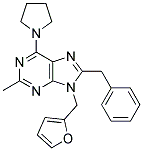 8-BENZYL-9-((FURAN-2-YL)METHYL)-2-METHYL-6-(PYRROLIDIN-1-YL)-9H-PURINE 结构式