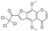 4,9-DIMETHOXY-2-TRICHLOROACETYL-5H-FURO-[3,2-G]-CHROMEN-5-ONE 结构式