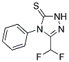 3-DIFLUOROMETHYL-4,5-DIHYDRO-4-PHENYL-1,2,4-TRIAZOL-5(1H)-THIONE 结构式
