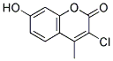 3-CHLOR-4-METHYL-7-HYDROXY COUMARIN 结构式