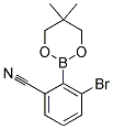 3-Bromo-2-(5,5-dimethyl-1,3,2-dioxaborinan-2-yl)benzonitrile 结构式