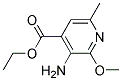 3-AMINO-2-METHOXY-6-METHYL-4-PYRIDINECARBOXYLIC ACID ETHYL ESTER 结构式