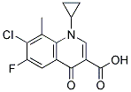 8-甲基-1-环丙基-6-氟-7-氯-1,4-二氢-4-羰基喹啉-3-羧酸 结构式