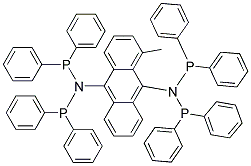 9,10-双(N,N-双二苯基膦基)氨基甲基蒽 结构式