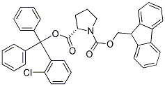 FMOC-L-PROLINE 2-CHLOROTRITYL ESTER 结构式