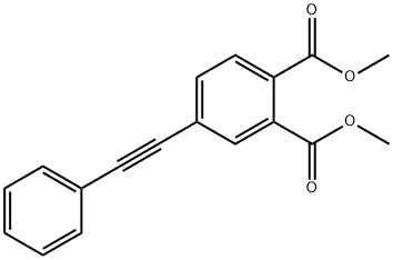 4-苯基乙炔基邻苯二甲酸二甲酯 结构式
