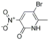 6-甲基-3-硝基-5-溴吡啶-2(1H)-酮 结构式