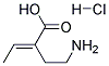 (E)-4-Amino-2-ethylidenebutyric acid acid hydrochloride 结构式