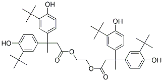 ETHYLENEBIS [3,3-DI(3-1,1-DIMETHYLETHYL-4-HYDROXYPHENYL)BUTYRATE ]R 结构式