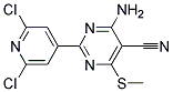 4-AMINO-2-(2,6-DICHLORO-4-PYRIDYL)-6-(METHYLTHIO)PYRIMIDINE-5-CARBONITRILE, TECH 结构式