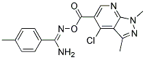 O1-[(4-CHLORO-1,3-DIMETHYL-1H-PYRAZOLO[3,4-B]PYRIDIN-5-YL)CARBONYL]-4-METHY LBENZENE-1-CARBOHYDROXIMAMIDE 结构式