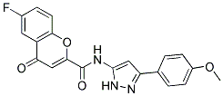 6-FLUORO-4-OXO-4H-CHROMENE-2-CARBOXYLIC ACID-[5-(4-METHOXYPHENYL)-2H-PYRAZOL-3-YL]AMIDE 结构式