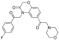 4-[2-(4-FLUORO-PHENYL)-2-OXOETHYL]-6-(2-MORPHOLIN-4-YL-ACETYL)-4H-BENZO[1,4]OXAZIN-3-ONE 结构式