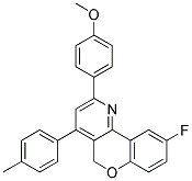 6-FLUORO-3-(4-METHOXY-PHENYL)-1-P-TOLYL-10H-9-OXA-4-AZA-PHENANTHRENE 结构式