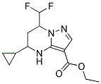 5-CYCLOPROPYL-7-DIFLUOROMETHYL-4,5,6,7-TETRAHYDRO-PYRAZOLO[1,5- A ]PYRIMIDINE-3-CARBOXYLIC ACID ETHYL ESTER 结构式