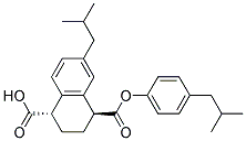 TRANS-7-(2-METHYLPROPYL)-1-[4-(2-METHYL-PROPYL)PHENYL]-1,2,3,4-TETRAHYDRO-NAPHTHALENE-1,4-DICARBOXYLIC ACID 结构式