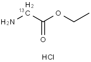 GLYCINE-2-13C ETHYL ESTER, HYDROCHLORIDE 结构式