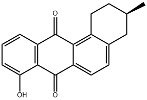 (R)-8-HYDROXY-3-METHYL-1,2,3,4-TETRAHYDROBENZ[A]ANTHRACENE-7,12-DIONE 结构式