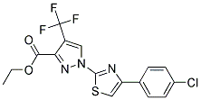 ETHYL 1-[4-(4-CHLOROPHENYL)-1.3-THIAZOL-2-YL]-4-(TRIFLUOROMETHYL)-1H-PYRAZOLE-3-CARBOXYLAT 结构式