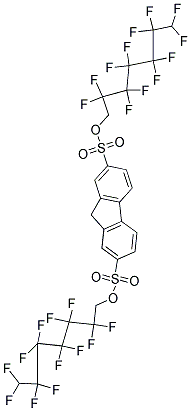 DI(2,2,3,3,4,4,5,5,6,6,7,7-DODECAFLUOROHEPTYL) 9H-FLUORENE-2,7-DISULPHONATE 结构式