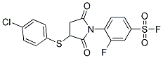 4-{3-[(4-CHLOROPHENYL)THIO]-2,5-DIOXOTETRAHYDRO-1H-PYRROL-1-YL}-3-FLUOROBENZENE-1-SULPHONYL FLUORIDE 结构式
