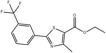 4-甲基-2-(3-(三氟甲基)苯基)噻唑-5-羧酸乙酯 结构式