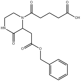5-{2-[2-(BENZYLOXY)-2-OXOETHYL]-3-OXO-1-PIPERAZINYL}-5-OXOPENTANOIC ACID 结构式