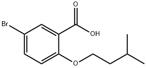 5-BROMO-2-(ISOPENTYLOXY)BENZOIC ACID 结构式