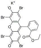 potassium ethyl o-(2,4,5,7-tetrabromo-6-oxido-3-oxo-3H-xanthen-9-yl)benzoate  结构式