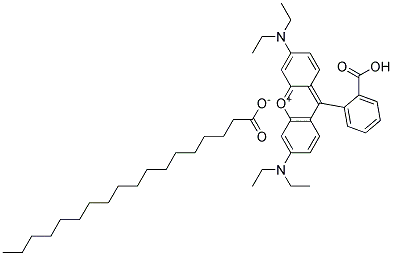 9-(2-carboxyphenyl)-3,6-bis(diethylamino)xanthylium stearate 结构式