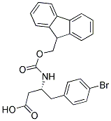 (R)-3-(Fmoc-amino)-4-(4-bromophenyl)butyric acid 结构式