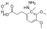(S)-2-Hydrazino-3,4-dimethoxy-2-methylbenzenepropanoic acid monohydrate 结构式