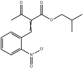 异丁基2-(2-硝基苄亚基)乙酰乙酸 结构式